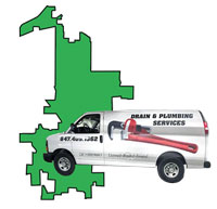 Local Plumber Service Area Map Long Grove, IL